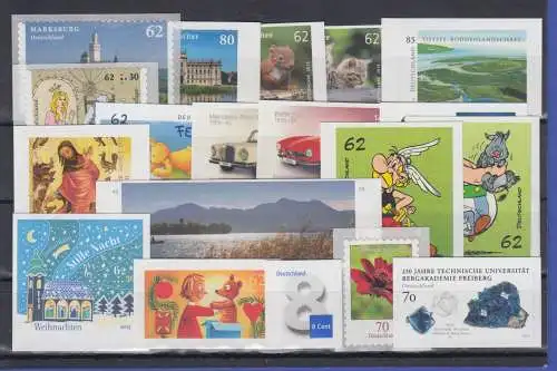Bundesrepublik alle selbstklebenden Briefmarken des Jahrgangs 2015 komplett **