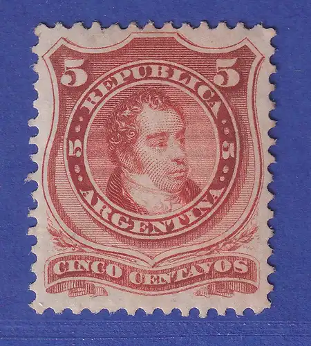 Argentinien 1867 Bernardino Rivadavia Mi.-Nr.20 II ungebraucht *