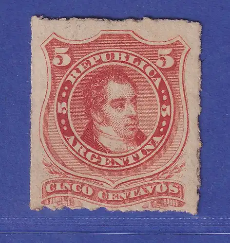 Argentinien 1867 Bernardino Rivadavia Mi.-Nr. 26 ungebraucht *