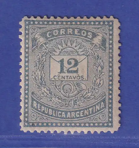 Argentinien 1882 Brief und Posthorn 12 C Mi.-Nr. 41 A ungebraucht *