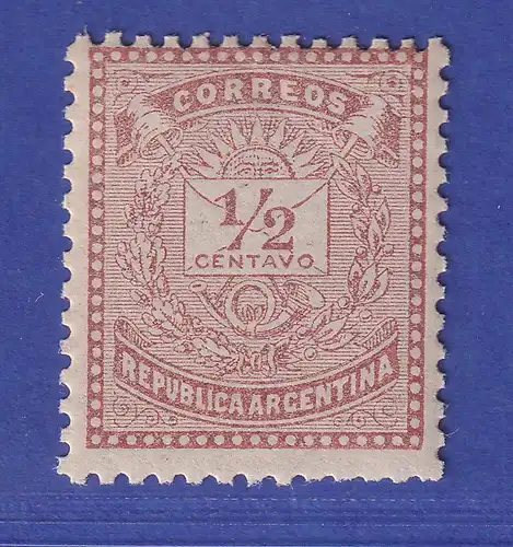 Argentinien 1882 Brief und Posthorn 1/2 C Mi.-Nr. 39 C postfrisch