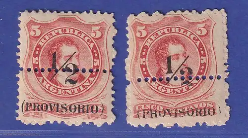 Argentinien 1882 Freimarken Mi.-Nr. 37 I und II postfrisch ** bzw. ungebraucht *