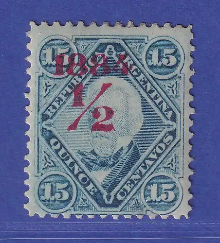 Argentinien 1884 Freimarke mit Aufdruck Mi.-Nr. 44 II b ungebraucht *
