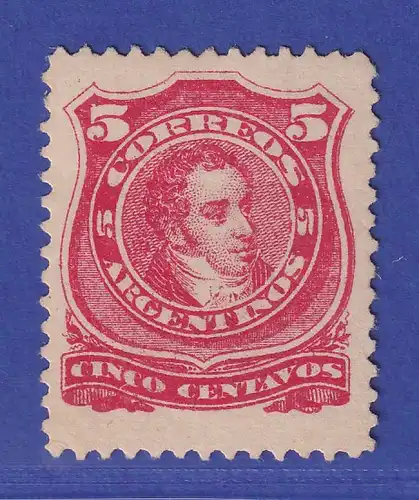 Argentinien 1888 Bernardino Rivadavia 5 C Mi.-Nr. 54 II ungebraucht *