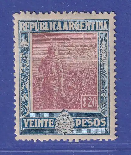 Argentinien 1911 Landarbeiter und Sonne Mi.-Nr. 181 Y ungebraucht * / MLH 