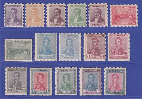 Argentinien 1916 Unabhängigkeitstag Mi.-Nr. 186-201 kpl Satz ungebraucht * MLH 