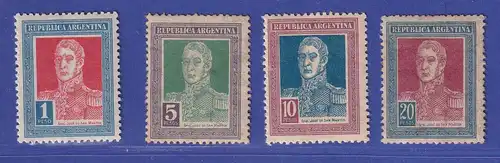Argentinien 1923 San Martin Mi.-Nr. 280-283 ungebraucht * / MLH 