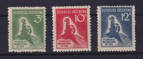 Argentinien 1932 Kältetechnik Mi.-Nr. 387-389 ungebraucht * / MLH 