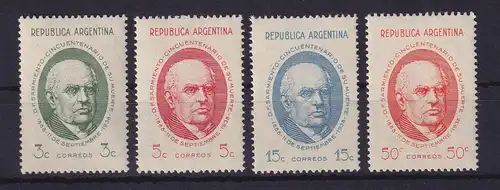 Argentinien 1938 Präsident D. F. Sarmiento Mi.-Nr. 433-436 postfrisch ** / MNH 