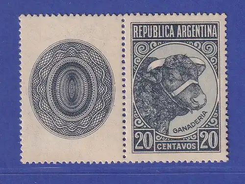 Argentinien 1936 Landesprodukte Mi.-Nr. 421 mit Zierfeld ungebraucht * / MLH 