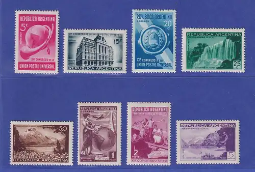 Argentinien 1939 Weltpostkongress Mi.-Nr. 438-445 A postfrisch ** / MNH 