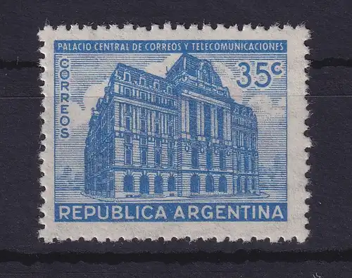 Argentinien 1945 Postgebäude Mi.-Nr. 516 Z postfrisch ** / MNH 