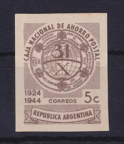 Argentinien 1944 Weltspartag Mi.-Nr. 496 Probedruck ungezähnt (*)