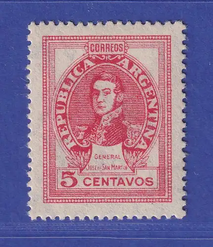 Argentinien 1948 San Martin Mi.-Nr. 524 II Z ungebraucht * / MLH 