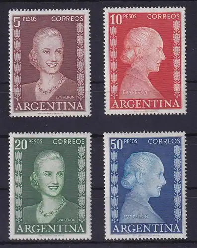 Argentinien 1952 Evita Perón Mi.-Nr. 607-610 postfrisch ** / MNH 