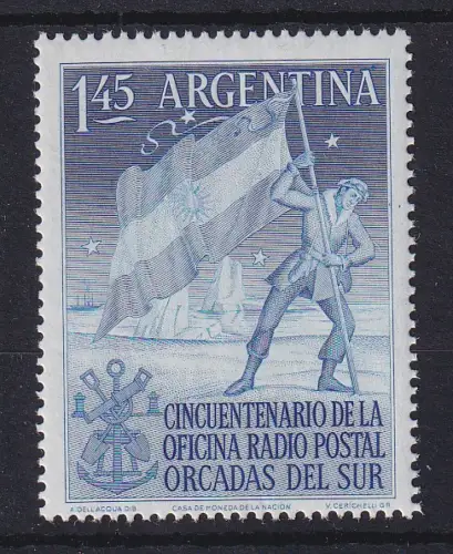Argentinien 1954 Antarktis Postfunkstelle  Mi.-Nr. 613 postfrisch ** / MNH 