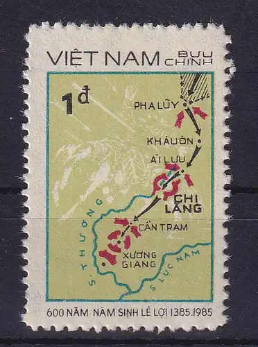 Vietnam 1986 Geburtstag von Le Loi Mi.-Nr. 1663 postfrisch ohne Gummierung (*)