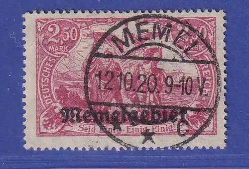 Memelgebiet 1920 Mi.-Nr. 13 a gestempelt MEMEL geprüft HUYLMANS BPP