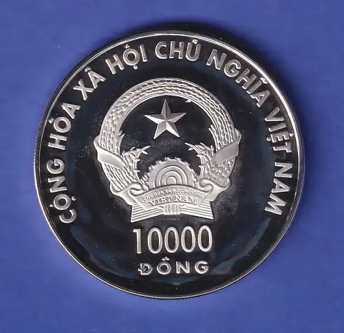 Vietnam Silbermünze 10000 Đồng Fußball-Weltmeisterschaft 2006 PP