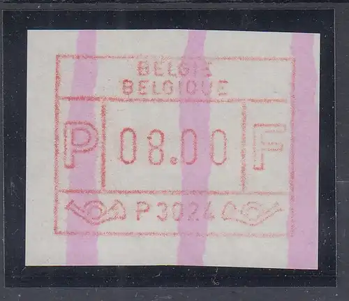 Belgien FRAMA-ATM P3024 Oudenaarde mit ENDSTREIFEN ** Wert 08,00