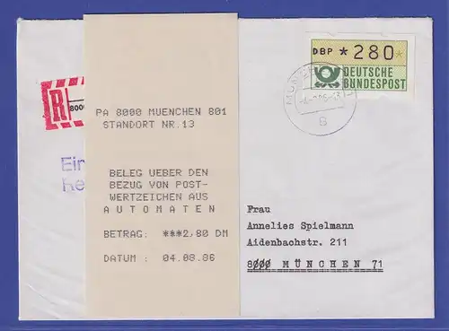 ATM Inbetriebnahme-R-FDC MWZD der 3. Generation München 801  04.08.86 mit AQ