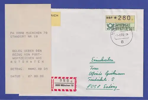 ATM Inbetriebnahme-R-FDC MWZD der 3. Generation München 70  07.08.86 mit AQ
