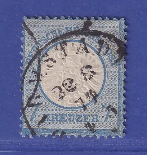 Deutsches Reich 1872 gr. Brustschild 7 Kreuzer  Mi.-Nr. 26 O DARMSTADT