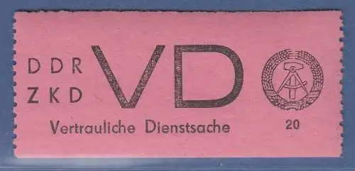 DDR Dienstmarken D für vertrauliche Dienstsachen Mi-Nr. 2 ** mit Plattenfehler I