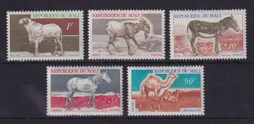 Mali 1969 Einheimische Nutztiere  Mi-Nr. 205-209 postfrisch **