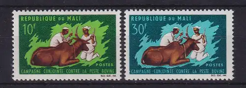 Mali 1967 Bekämpfung der Rinderpest  Mi-Nr. 138-139 postfrisch **