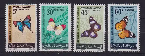 Mauretanien 1966 Schmetterlinge  Mi-Nr. 290-293 postfrisch **