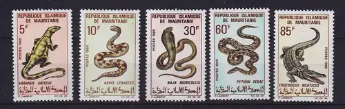 Mauretanien 1969 Reptilien  Mi-Nr. 364-368 postfrisch **