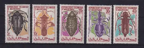 Mauretanien 1970 Insekten  Mi-Nr. 387-391 postfrisch **