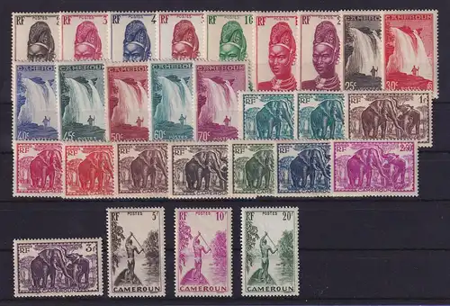 Kamerun 1939-40 Landesmotive  Mi.-Nr. 126-155 (ohne Nr. 142 und 148) meist ** 