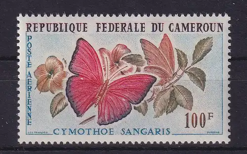 Kamerun 1962 Flugpostmarke Schmetterling  Mi.-Nr. 371 postfrisch ** 