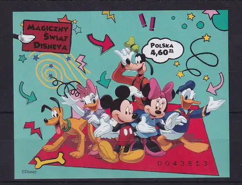 Polen 2013 Die Magische Welt von Disney  Mi.-Nr. Block 214 postfrisch **