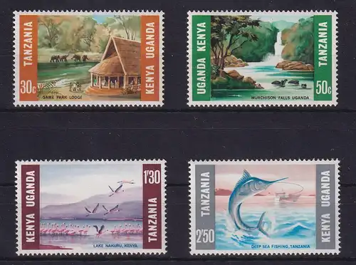 Kenya, Uganda, Tansania 1966 Landestypische Motive Mi.-Nr. 148-151 postfrisch **