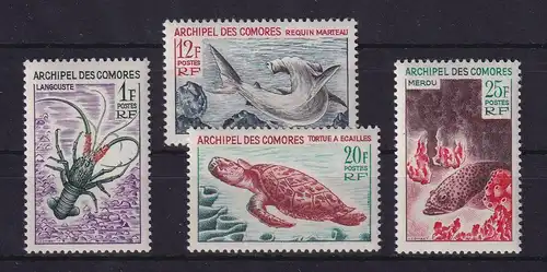 Komoren 1965 Meerestiere Mi.-Nr. 68-71 postfrisch **