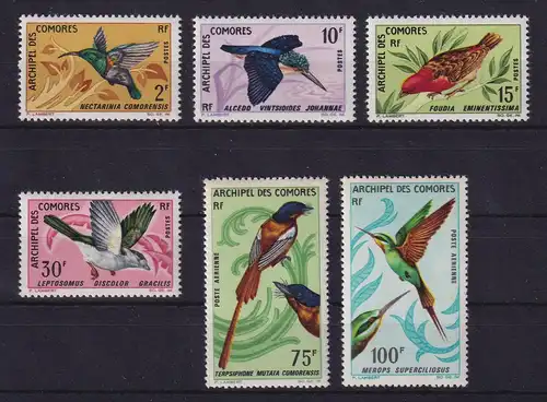 Komoren 1967 Tropische Vögel Mi.-Nr. 79-84 postfrisch **