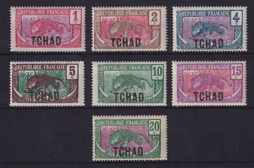 Französisch-Äquatorialafrika Tschad 1922 Lot 7 Werte Mi.-Nr. 1-7 ungebraucht *
