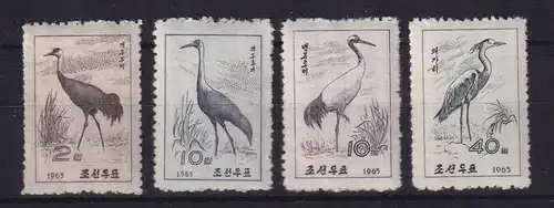Korea Nord 1965 Kraniche Mi.-Nr. 647-650 postfrisch **