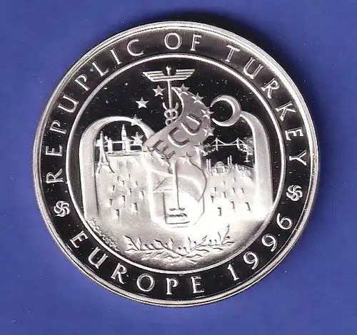 Türkei Silbermünze 750000 Lira Europa 1996 PP