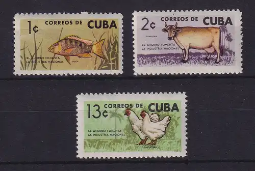 Kuba 1964 Sparen für die Industrialisierung Mi.-Nr. 896-898 postfrisch **