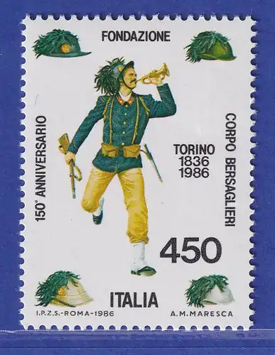 Italien 1986 Gründung der Bersaglieri-Truppe Turin Mi-Nr.1977 **