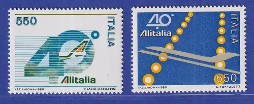 Italien 1986 Fluggesellschaft Alitalia  Mi.-Nr. 1988-89 **