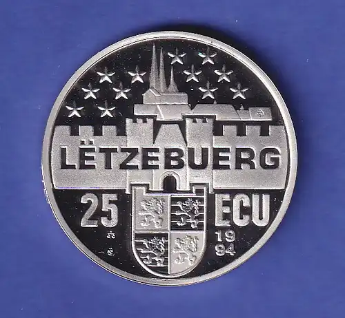 Luxemburg Silbermünze 25 ECU Herzogin Marie Therese 1994 PP