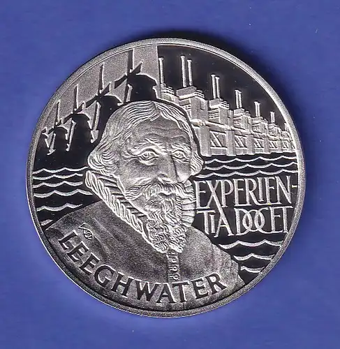 Niederlande Silbermünze 25 ECU Jan Adriaanszoon Leeghwater 1993 PP