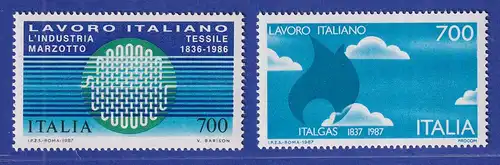 Italien 1987 Technologie im Ausland  Mi-Nr. 2003-04 **