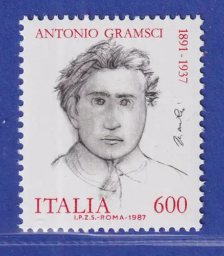 Italien 1987 Antonio Gramsci Politiker  Mi-Nr. 2009 **