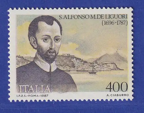 Italien 1987 Alfonso Maria de Liguori kastholischer Moraltheologe Mi-Nr. 2018 **